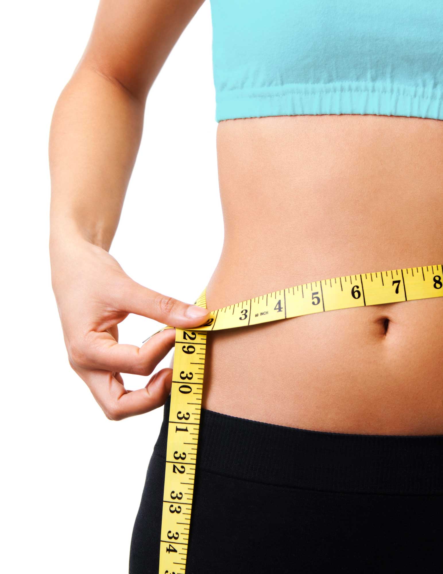 loose weight Measuring waist circumference during a weight-loss program