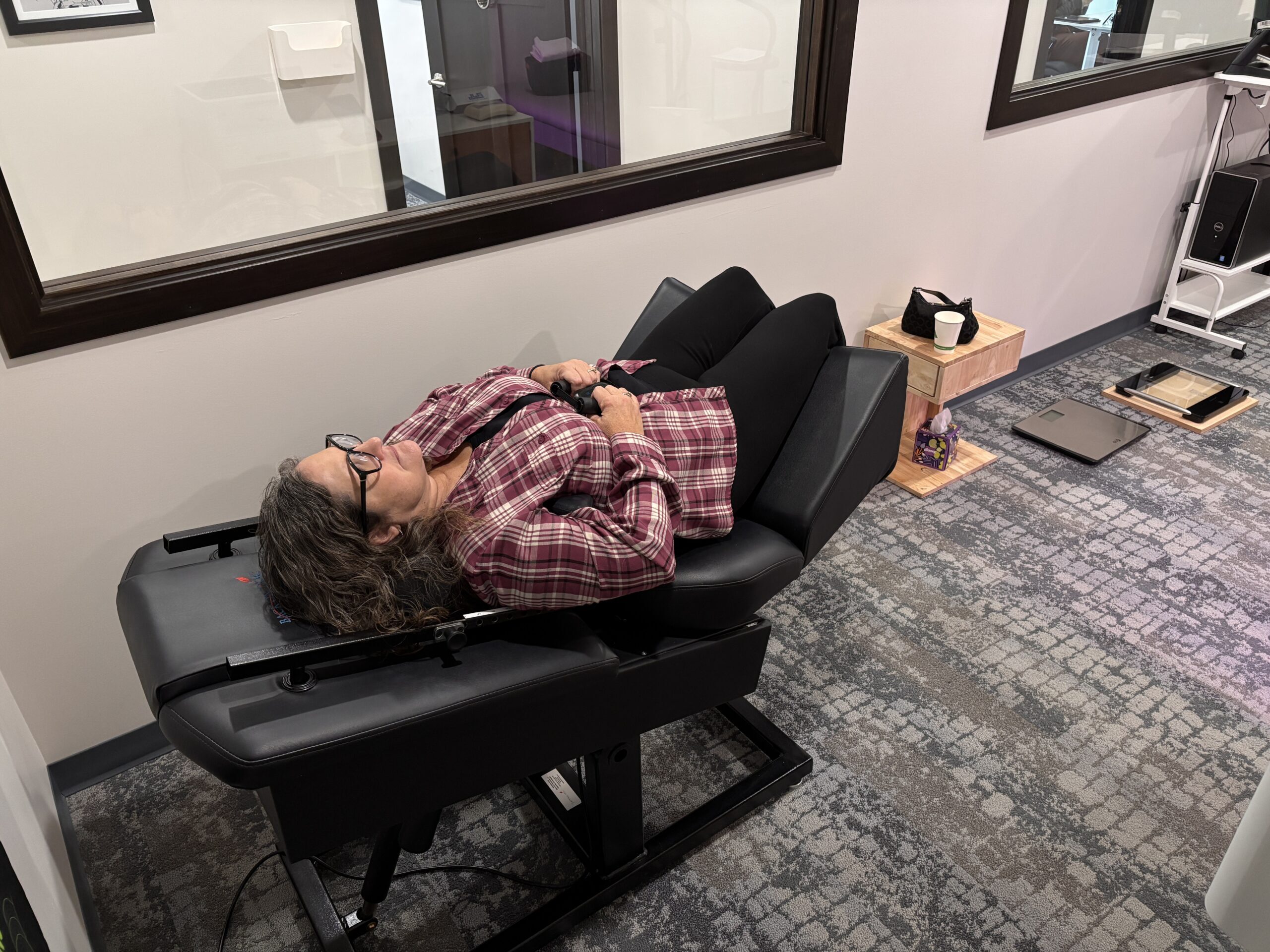 Back on Trac spinal decompression chair for neck and back pain St Peter MN